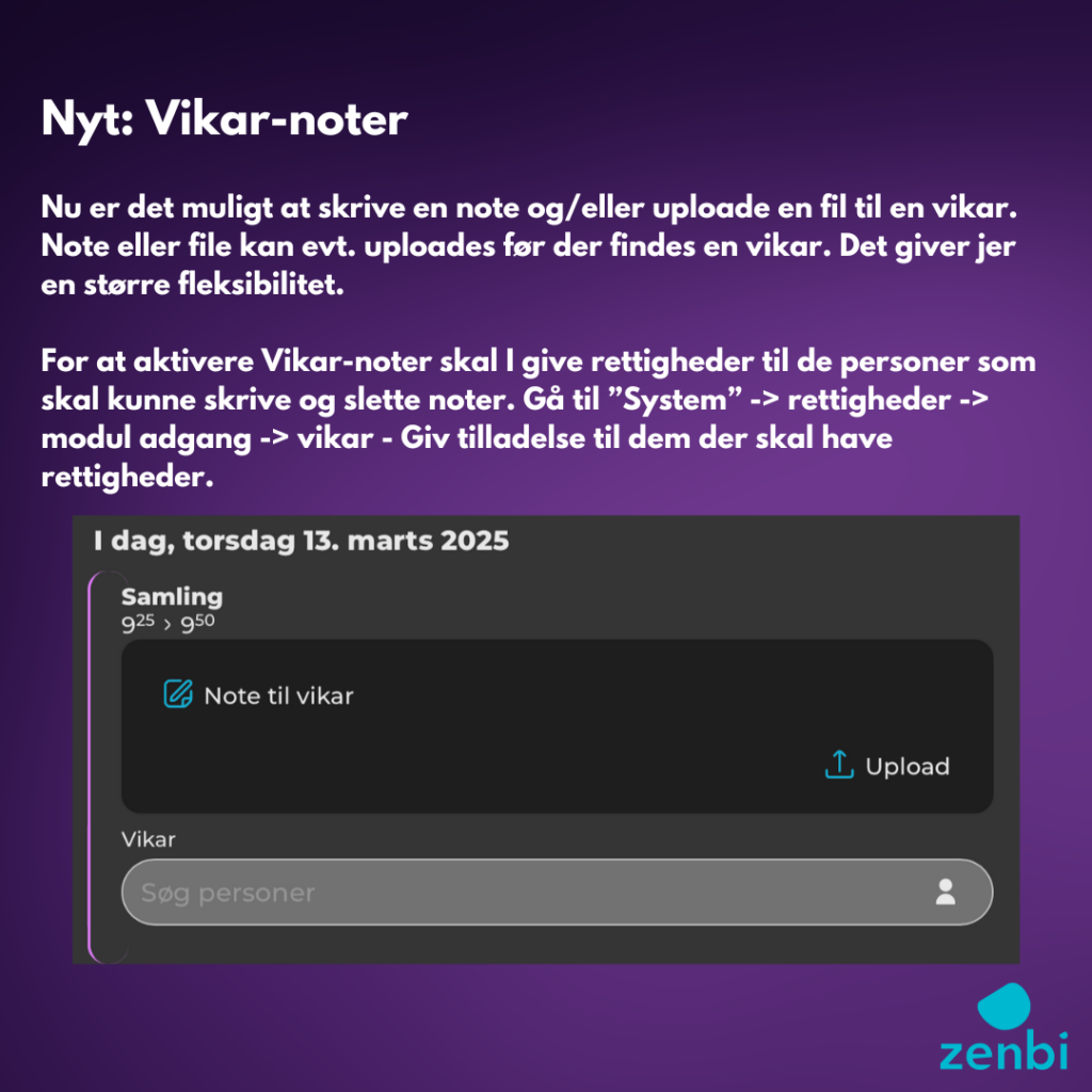 Vikar noter
